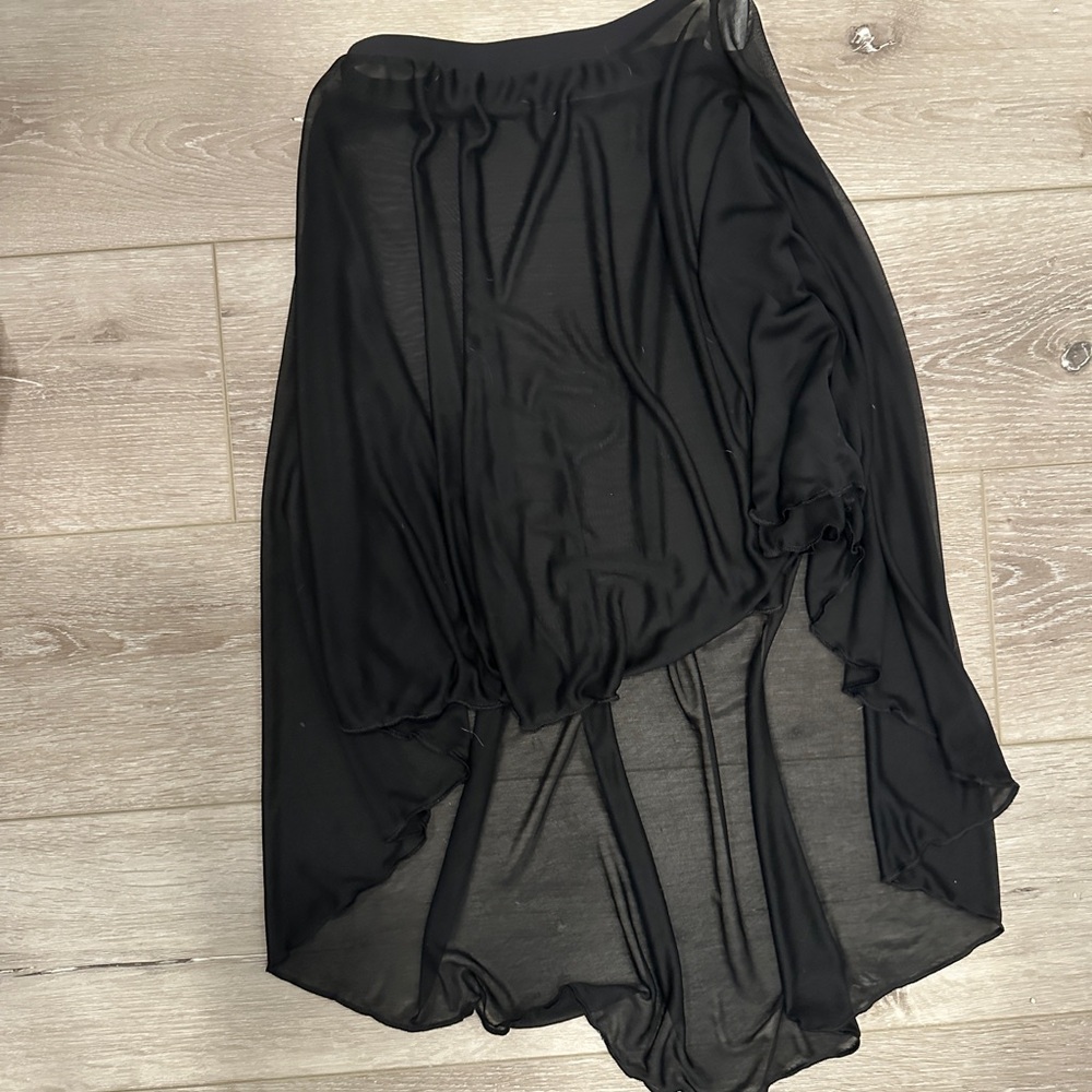 Body Wrappers Asymmetrical Black Skirt